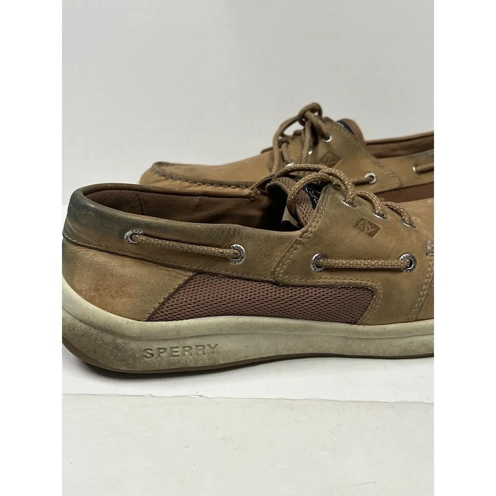 Sperry Top-Sider Men's Convoy 3-Eye‎ Linen Boat Shoes STS17627 Leather Size 13